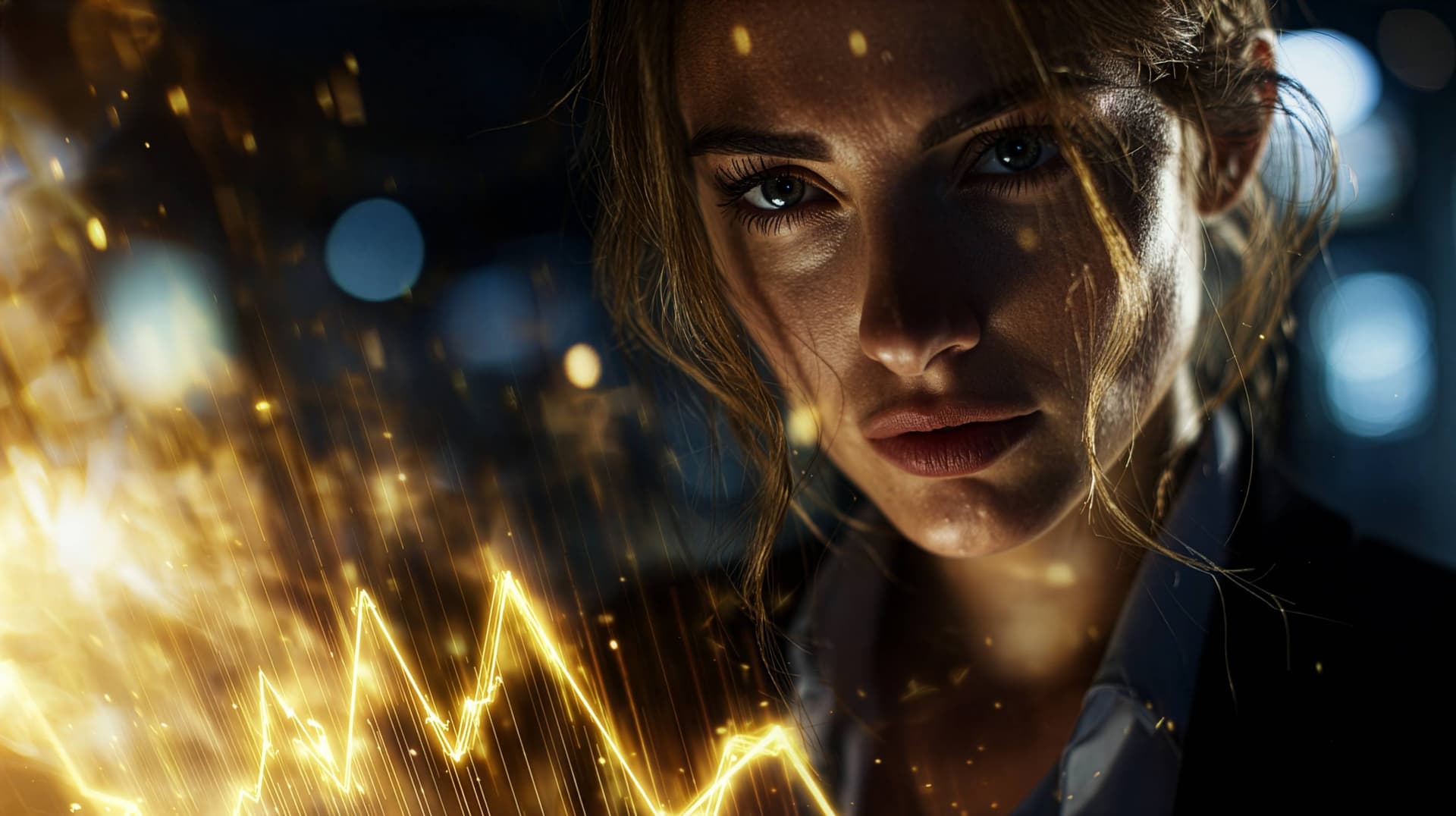 Marke führen in der Pflege: Haltung, System, Resonanz - dramatisches Portrait mit goldenem Licht